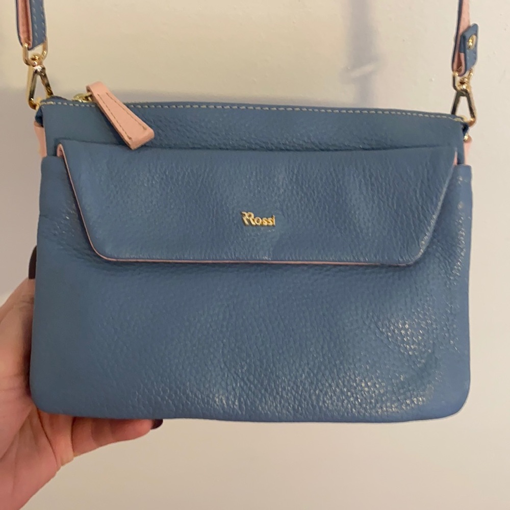 Hand stitched genuine LEATHER Italian spring bag